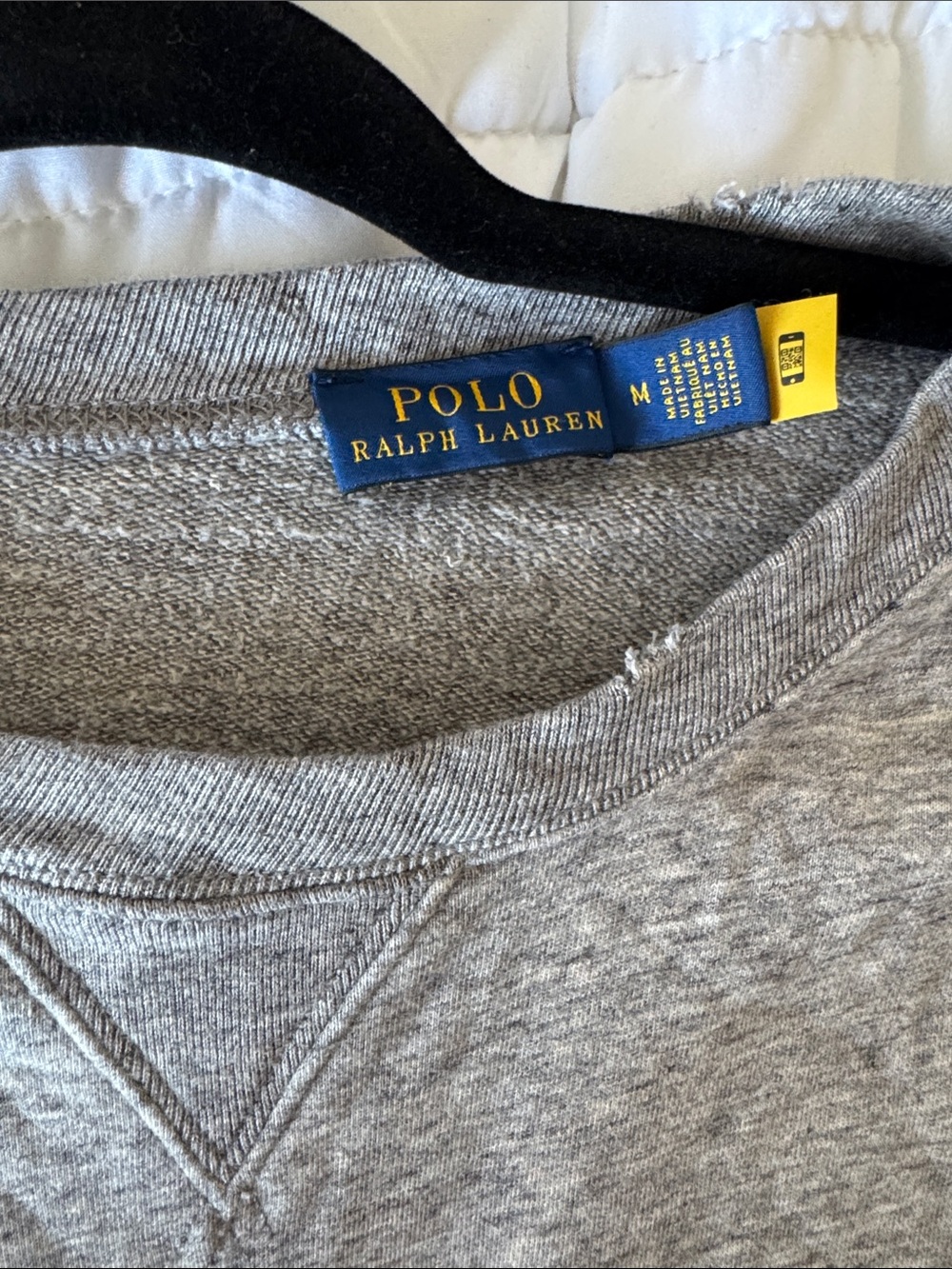 Ralph Lauren Heather Gray Bear Graphic Crewneck Sweatshirt - Picture 2 of 5